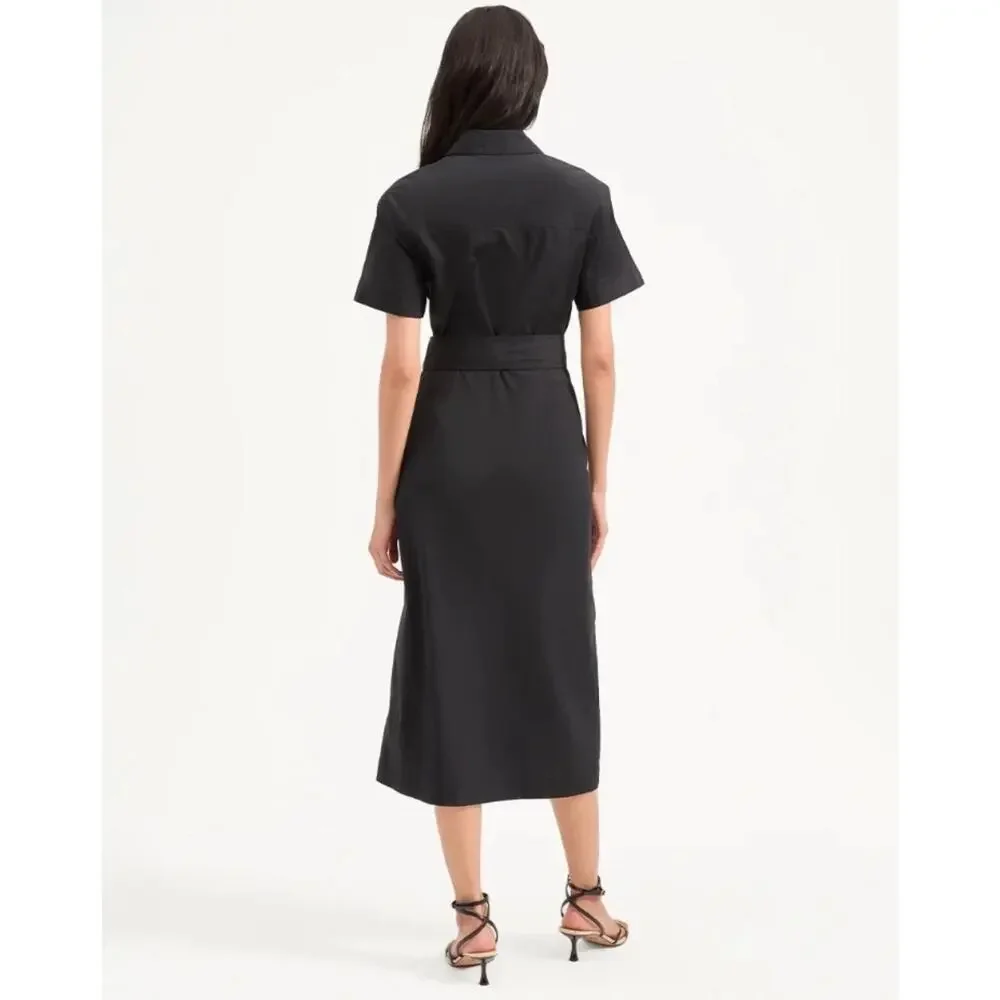 VERONICA BEARD Tabby Midi Dress Black Size 8 - Picture 3 of 13